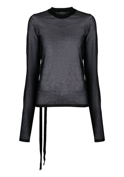 Black sheer high-neck top - women ANN DEMEULEMEESTER | 2301WKN41KN008099